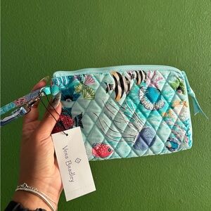 NWT Vera Bradley RFID Slim Wristlet Antilles Treasure NEW Zip Pouch Coin Purse